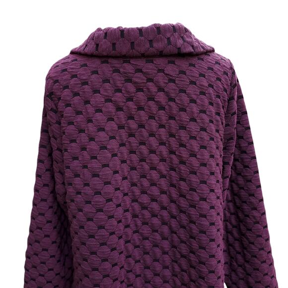 Habitat Maroon Red Black Zipper Front Collared Jacket Coat Size Medium - Picture 8 of 12